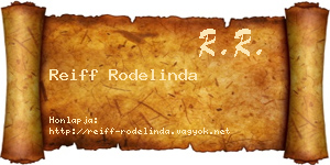 Reiff Rodelinda névjegykártya